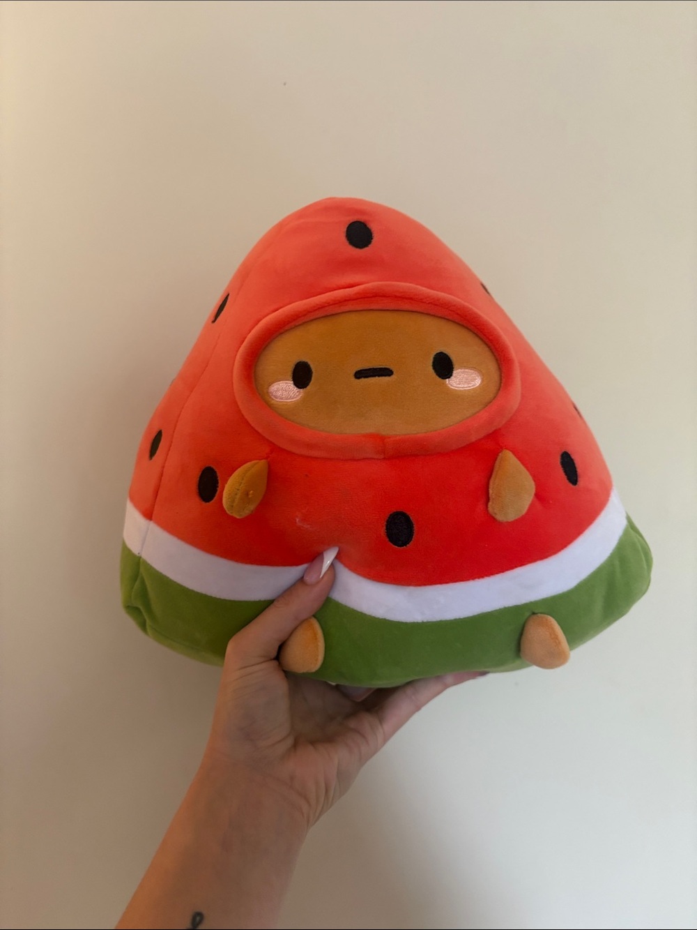 Smoko Watermelon Plush Toy Kids Pillow - Red & Green